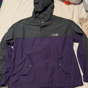 Black and Purple American Eagle Rain Jacket